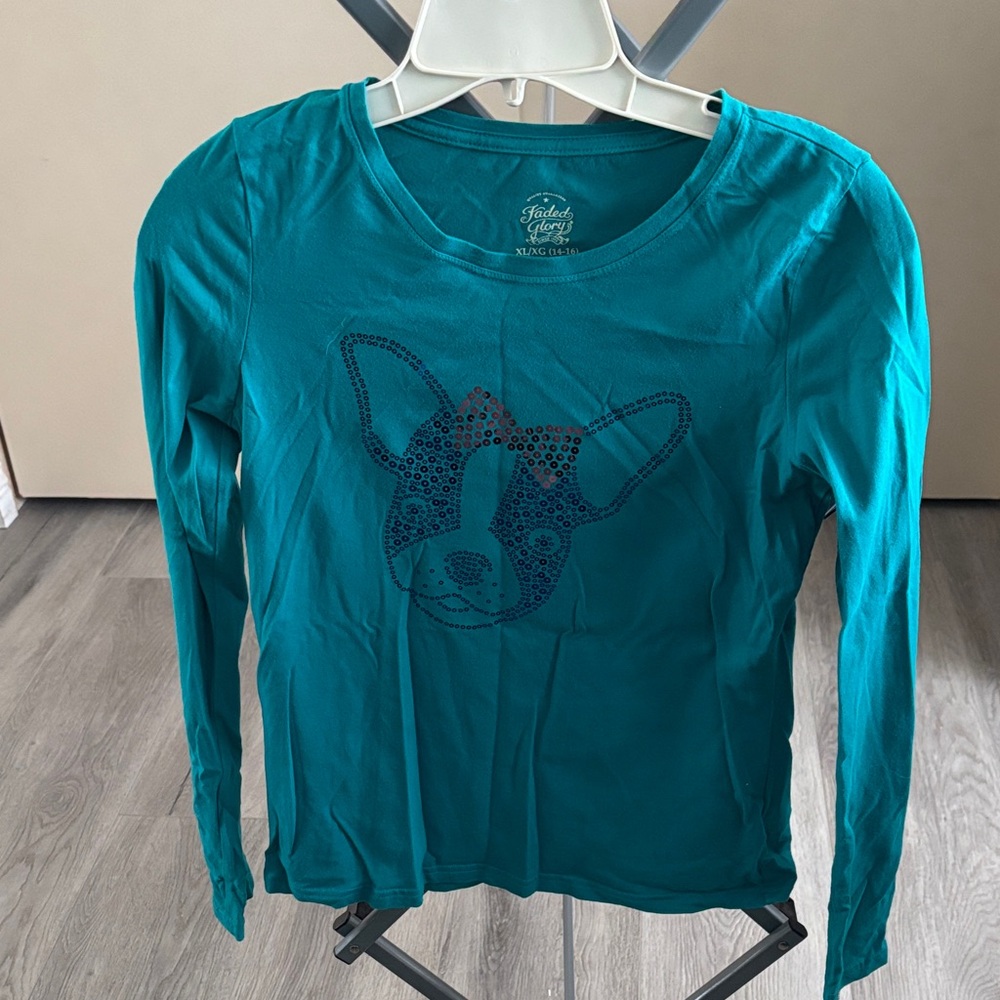 Faded Glory Turquoise Graphic Tee